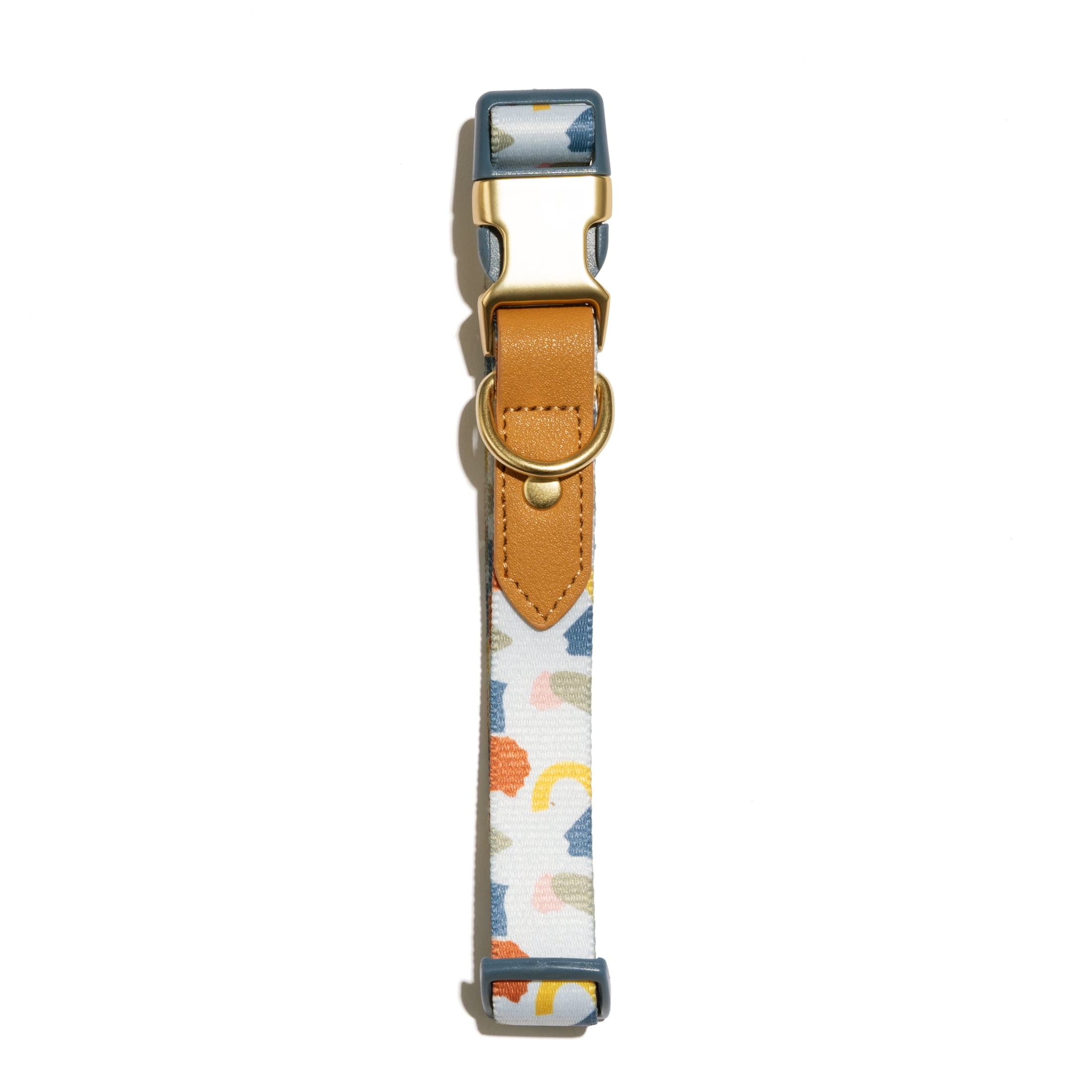 Vibrant Life Dog Collars, Abstract Shapes Fashion Pet Collar, Multicolored, Medium