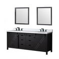 thumbnail image 3 of Lexora Home Marsyas 80" Quartz Top Double Vanity in Brown, 3 of 10