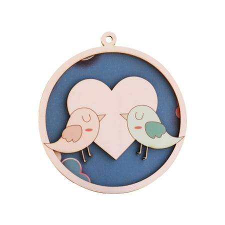 

Wooden Pendant Wooden Plates Round Wood Discs Craft Tree Discs With Hole For Valentine s Day