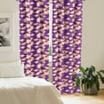 thumbnail image 2 of Ambesonne East Window Curtains, Indonesian Batik Hippie, Each 28" W x 63" L, Vermilion Purple, 2 of 4