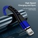 thumbnail image 5 of Cshidworld Paquete de 3 [Apple MFi Certificado] Cargador Lightning Cables (3/6/6 Pies), Cable de Carga Rápida de Nylon Compatible con iPhone 13/13 pro/12/11/11 Pro/X/XS Max/XR/iPad Air 2/Mini Airpods, 5 of 7