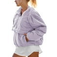 thumbnail image 1 of Chaqueta Acolchada de Larga y Corte Holgado para Mujer, con Cuello Redondo, Media Cremallera y Capucha con Cordón Ajustable XXL, 1 of 7