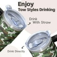 thumbnail image 4 of Camo 20oz Stainless Steel Tumbler with Handle and Straw – Insulated Travel Cup with Sliding Lid, 360° Full Wrap Printed Mug for Home, Outdoor & Sports Use, Camouflage, 4 of 6