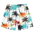 thumbnail image 5 of OGLCCG Boy's Summer Boho Shorts Casual Tropical Print Drawstring High Waisted Shorts with Pocket Loose Vacation Beach Shorts 7-14 Years, 5 of 6