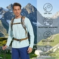 thumbnail image 2 of Men’s UPF 50+ Quick Dry Long Sleeve Shirt Moisture Wicking Lightweight Hiking Tee for Outdoors Activities Fishing Running, 2 of 6
