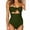 Army Green, variant on Swimsuit For Women Padded Strapless Bowknot Bandeau Push Up Bikini Set Summer Beachwear