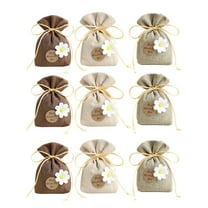 MUSEYA 9Pcs Cotton Linen Scented Sachet Bags for Car Pendants Assorted Color Fragrance Sachets Home and Car Use