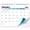 Blue Shades, variant on Dunwell 2027 Wall Calendar, 8.5 x 11 Blue Shades, 12-Month January to December 2027