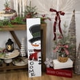 thumbnail image 5 of Northlight 35" Snowman "Welcome" Christmas Wooden Porch Board Sign Decoration, 5 of 7