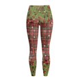 thumbnail image 6 of Renewold Christmas Plaid Tree Ball Pine Cone Yoga Leggings with Pockets for Women Athletic Pants High Waist Ultra Soft Hip Lift Ankle Pants Printed Leggings 4 Way Stretch Plus Size, 3XL, 6 of 8