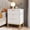 White, variant on Finmind Modern Nightstand with 3 Drawer, 25.8" Small Bedside Table with Storage Drawers and Gold Legs for Bedroom, White
