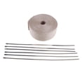 thumbnail image 1 of Envoltura Térmica para Tubos de , 2 "x 32 Pies, Incluye 6 Bridas de material acero Inoxidable, Beige shamjiam Tubo de escape Envoltura térmica, 1 of 6