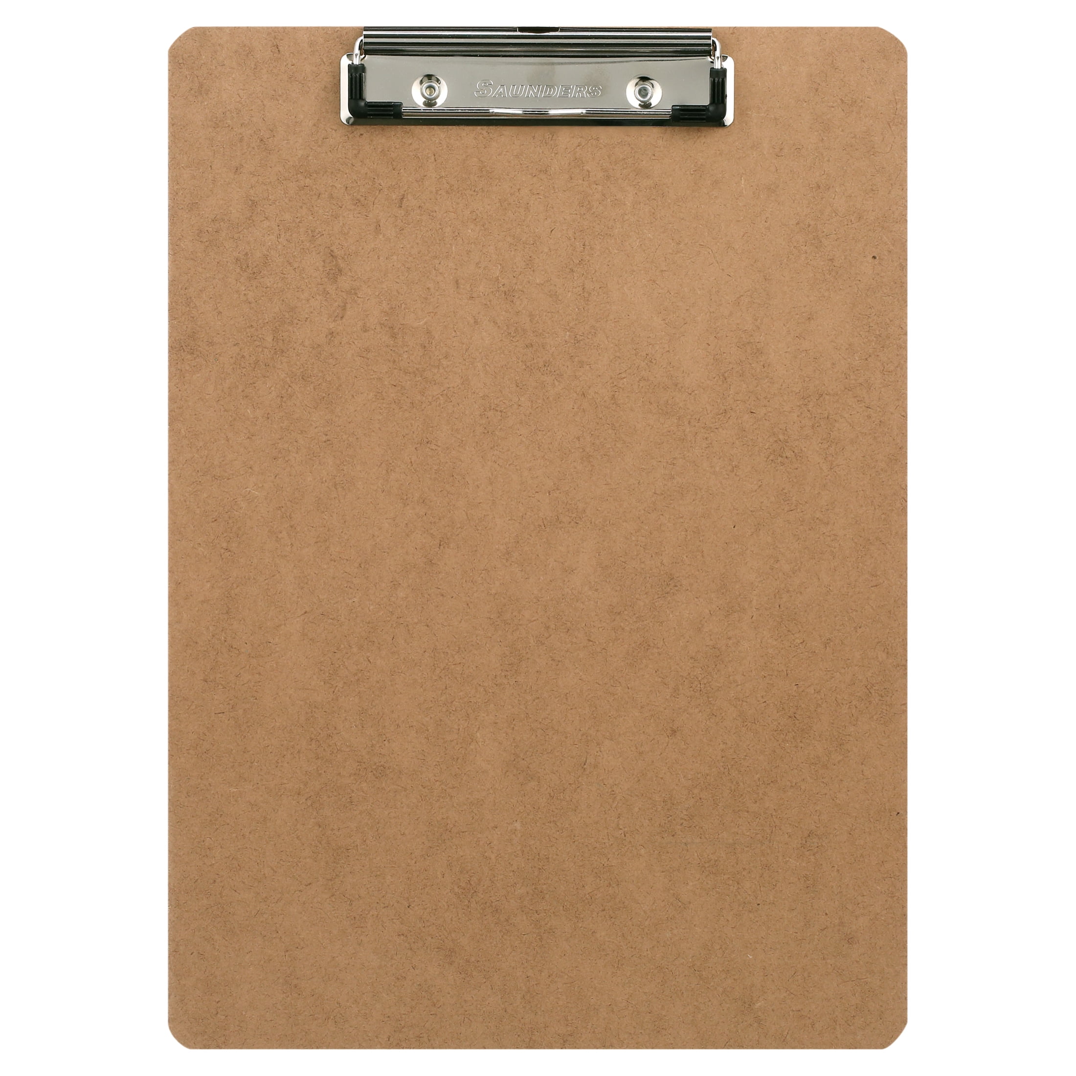 (2 pack) Saunders Hardboard Clipboard - Letter Size with Low Profile Clip and Built-in Hanging Hole, 2 per pack