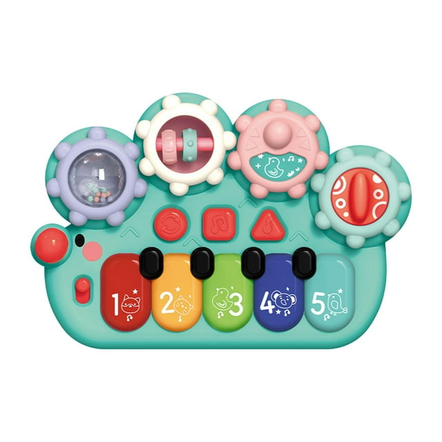 Juguete de piano educativo CUTICAT para bebé con música iluminada verde