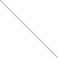 thumbnail image 1 of 14k White Gold 1.65mm Solid Diamond-cut Cable Chain Anklet (Weight: 2.52 Grams, Length: 10 Inches), 1 of 4