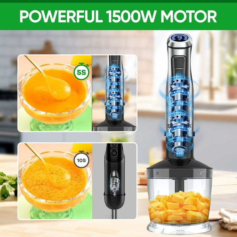 Soulfox Handheld Immersion Blender and Display 1500W, 5 in 1