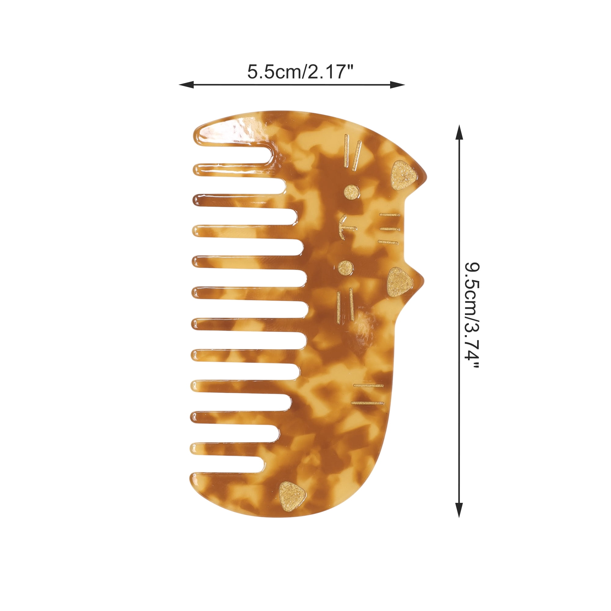 Unique Bargains 1 Pc Women Durable Cute Cat Comb Designed for All Hair Types Amber