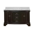 thumbnail image 5 of Katherine 60" Double Bathroom Vanity with Chocolate Cabinet and Carrara Marble Top, 5 of 6