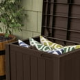 thumbnail image 4 of Suncast Coffre de Terrasse de Rangement pour Patio en Résine 17 x 22 Pouces, 22 Gallons, Brun Java (Lot de 2), 4 of 5