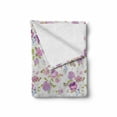 thumbnail image 2 of Shabby Flora Soft Flannel Fleece Throw Blanket, English Roses and Violets Gardening Plants Inflorescence Twigs Spring Buds, Cozy Plush for Indoor and Outdoor Use, 50" x 70", Multicolor, by Ambesonne, 2 of 6