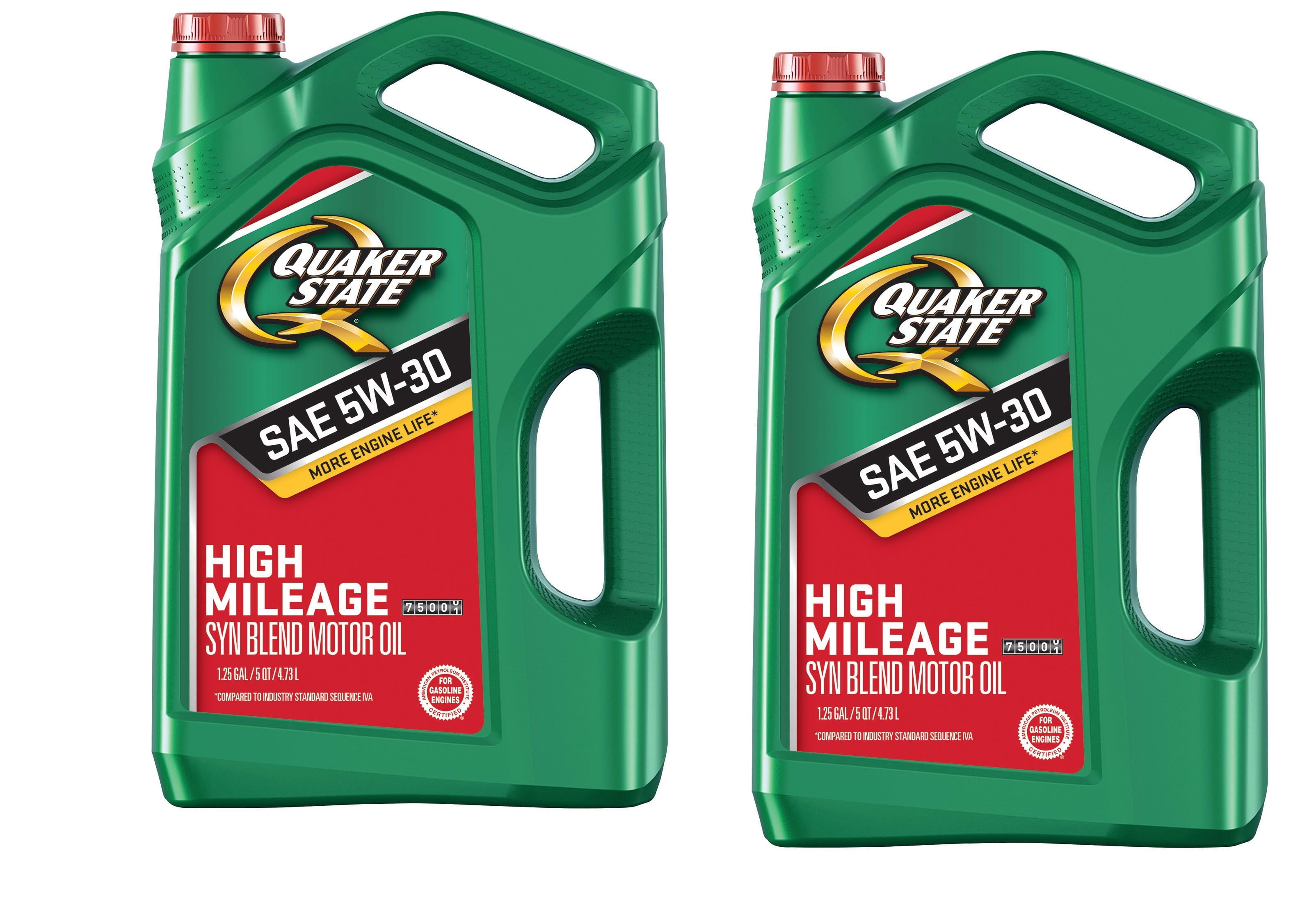 Quaker State High Mileage 5W30 Synthetic Blend Motor Oil, 5 Quart 2