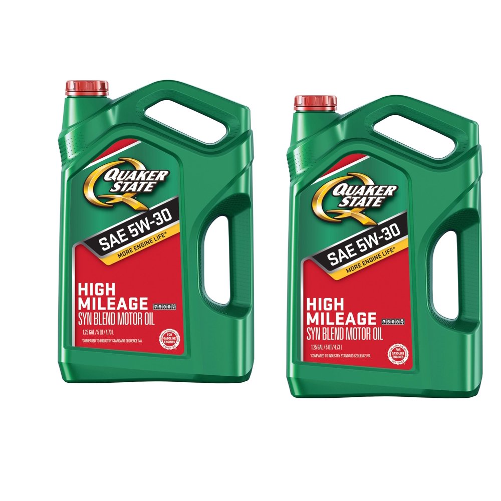 Quaker State High Mileage 5W30 Synthetic Blend Motor Oil, 5 Quart 2