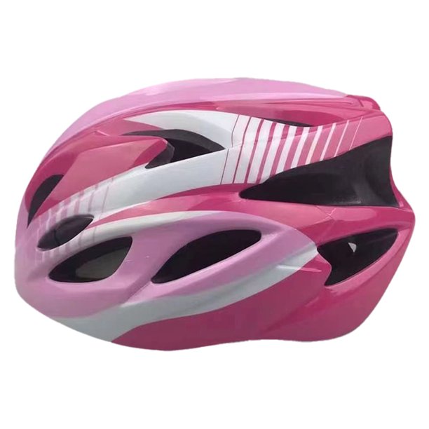 Casco De Bicicleta Casco de bicicleta para niños Cascos de bicicleta de carretera portátiles para deportes al aire libre (rosa blanco) Likrtyny Para Estrenar