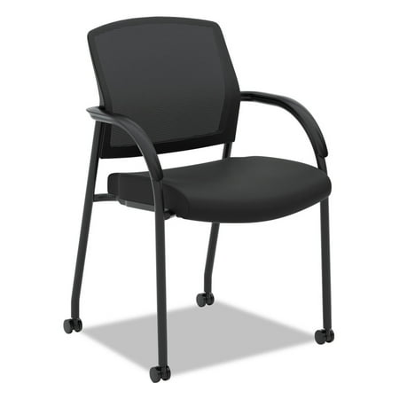 HON H2285.VA10.T Lota Series Mesh Guest Side Chair  Black Fabric  Black Base