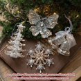thumbnail image 4 of Decoración de árbol de Navidad con purpurina, hermoso colgante de copo de nieve de alce para árbol de Navidad, decoración para fiesta de Navidad, suministros navideños, 4 of 5