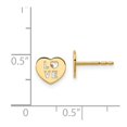 thumbnail image 5 of Diamond2Deal 14K Yellow Gold Heart Post Earrings for Women (L- 0.28 in), 5 of 5