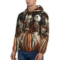 thumbnail image 3 of Wukai Whimsical Halloween Skeletons Print Men Hoodies Fleece Sweatshirts Long Sleeve Sweaters Pullover Fall Outfits Winter Clothes-Medium, 3 of 7