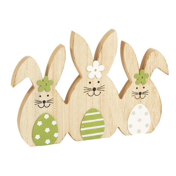 Pisexur Easter Bunny Decorations Spring Decor Happy Easter Tree Decoration Wooden Design Crafts Decoration Event Party Supplie Easter Basket Stuffers for Kids