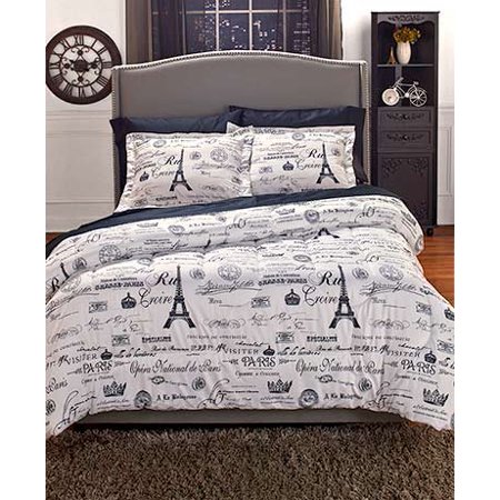 Vintage Paris Comforter Set King Walmart Com