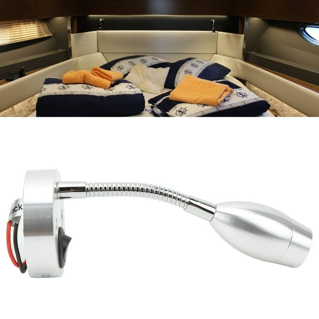 Lampe de Chevet pour Bateau à DEL de VR, Lampe de Lecture Réglable à Montage Mural, Lampe de Carte de Cabine pour Intérieur de VR