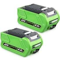2 Pack 40V 6.0Ah Lithium-Ion Battery Replacement for Greenworks 29472 29462 2901319 25302 24322 Cordless Power Tools