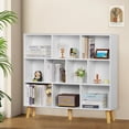 thumbnail image 5 of 10 Cube White Bookshelf,3 Tier Book Shelf with Legs,Modern Minimalist Bookcase,Open Book Shelves Storage Organizer,Frees Standing Wooden Display Bookcases for Small Space,Bedroom,Living Room, 5 of 14