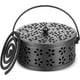 thumbnail image 1 of Retro Portable Iron Mosquito Incense Holder With Handle Round Fireproof Incense Holder(black), 1 of 5