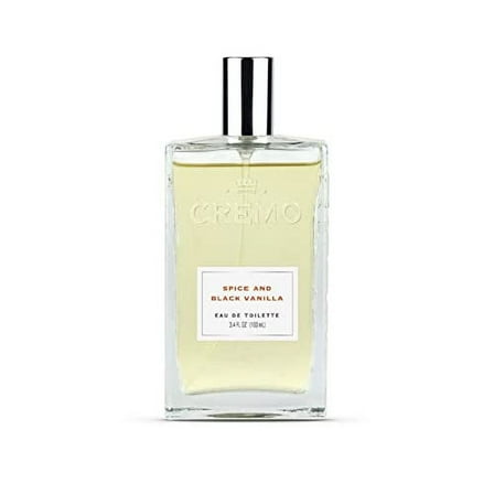 Cremo Spice & Black Vanilla Cologne Spray, An Explosion of Vibrant Spices, Tobacco and Black Vanilla, 3.4 Oz