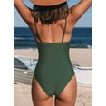 thumbnail image 4 of Traje de baño de una pieza para mujer con control de barriga y cuello en V, 4 of 5