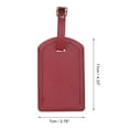 thumbnail image 2 of Unique Bargains 1 Pc Solid Color Texture Luggage Tag for Travel Red PU, 2 of 5