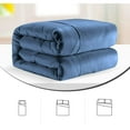 thumbnail image 5 of 3 Piece New Fluffy Pattern Comforter Set, 800 TC, 100% Egyptian Cotton, Super King Size Medium Blue Solid, 5 of 6
