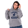 thumbnail image 3 of Smurfs Trouble Maker Gargamel Funny Hoodie Sweatshirt Women Men Brisco Brands S, 3 of 5