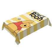 Winnie The Pooh Themed Square Tablecloth 54 * 72 Inches Durable Stylish
