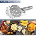 thumbnail image 5 of Stainless Steel Potato Masher, Dual Function Design, Kitchen Tool for Making Potato Mash, Banana Mash, Pumpkin Mash, 5 of 7