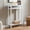 White, variant on Kings Brand Furniture Bisbee Wood Console Table with 2 Open Storage Shelves (Lemon Pepper)