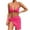 Hot Pink, variant on Womens Bathing Suits Xunlbb Women's Solid Swimwear Sling Three-piece Sets Split Swimsuit Set Swim Top with Shorts