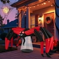 thumbnail image 4 of Costway 5 FT Halloween Inflatable Spider with Red Tunnel Light Eyes Ground Stakes for Lawn, 4 of 10
