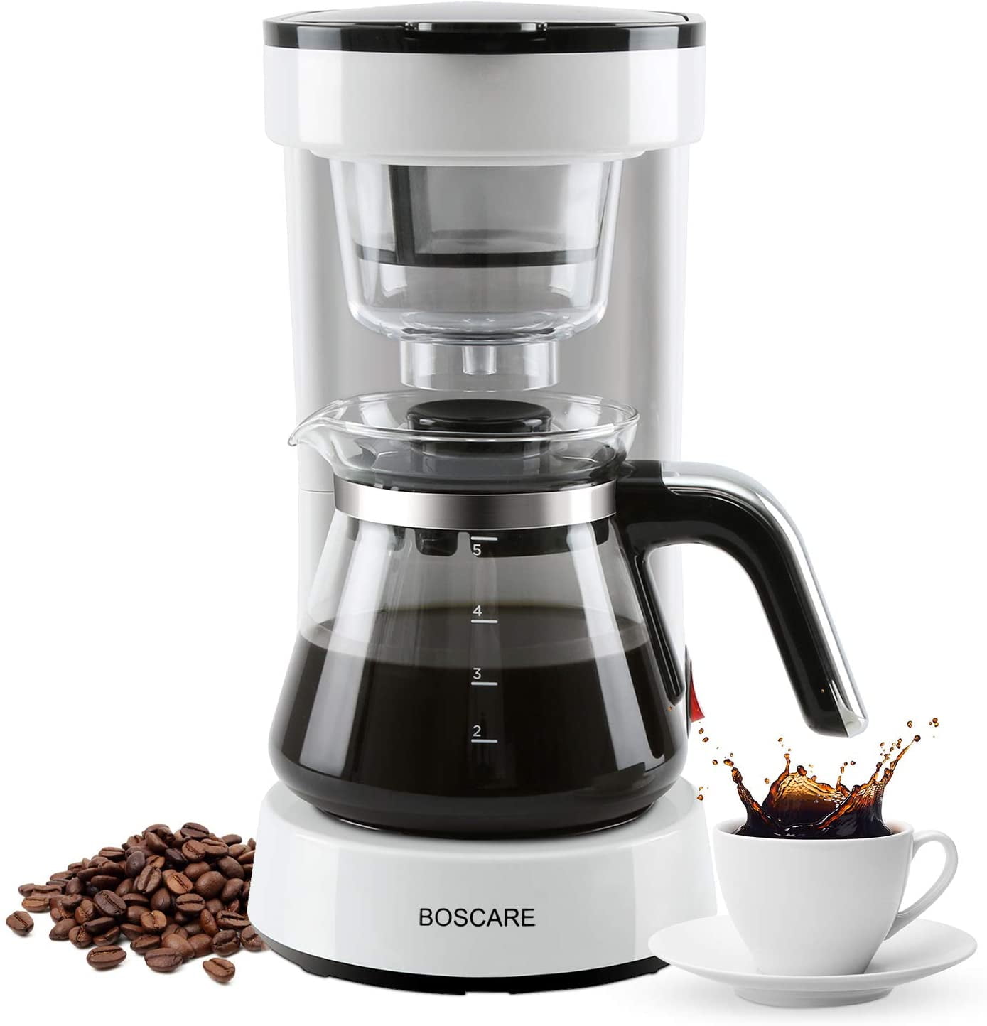 Small Coffee Maker With Auto Shut Off BOSCARE Programmable Coffee Maker, Drip Coffee Maker, Mini Coffee
