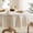 Light Tan-52" (Round), variant on Tassel Linen Round Table Cloth Black 52 Inch | Trimmed Sleek Drapington Blend Water Stain Resistant Dining Tablecloths Washable Farmhouse Cover