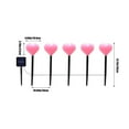 thumbnail image 3 of Valentine Solar Lights Outdoor Garden Decoration 5 Heart Shape LED String Lights Waterproof Solar Powered Yard Patio Holiday Decor, 3 of 5